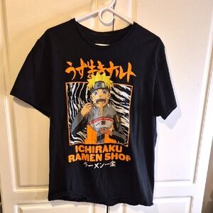 Black Naruto Men's T-Shirt Size L